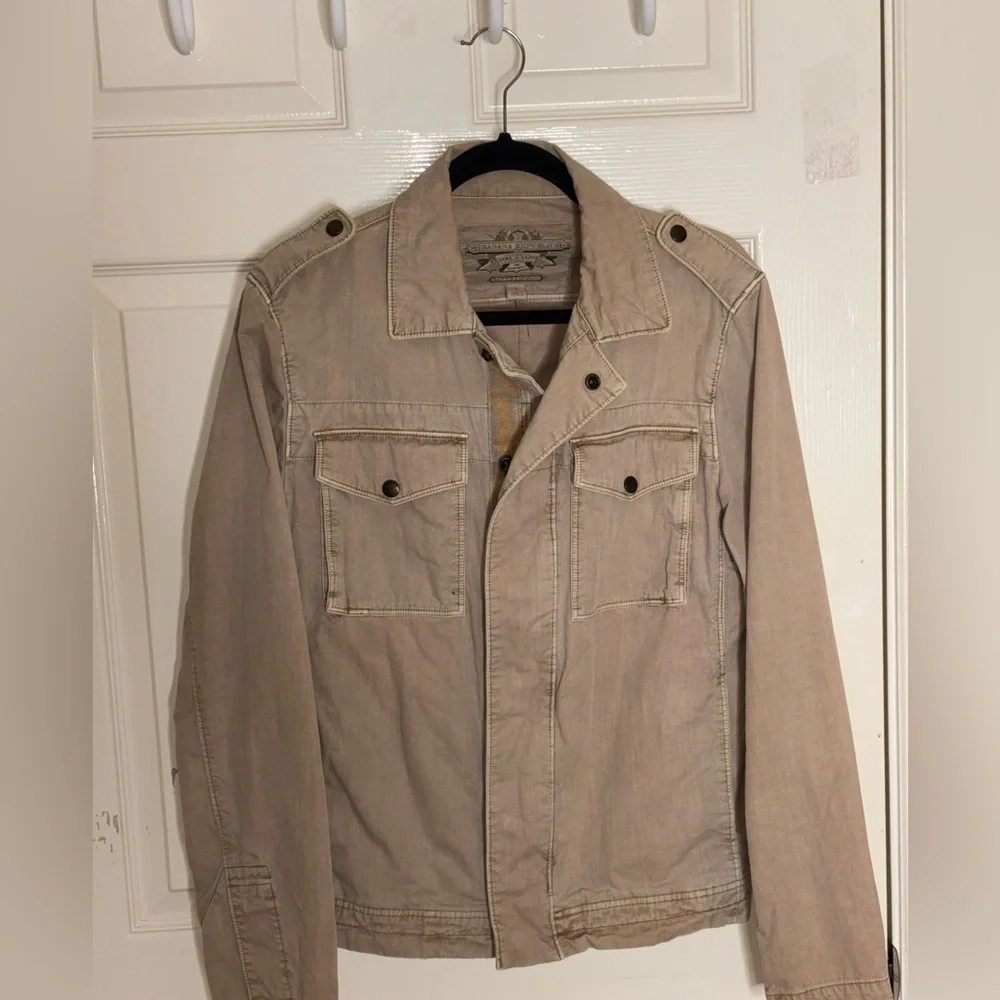 Vintage Banana Republic Tan Safari Utility Jacket 100% Cotton Mens Small​​